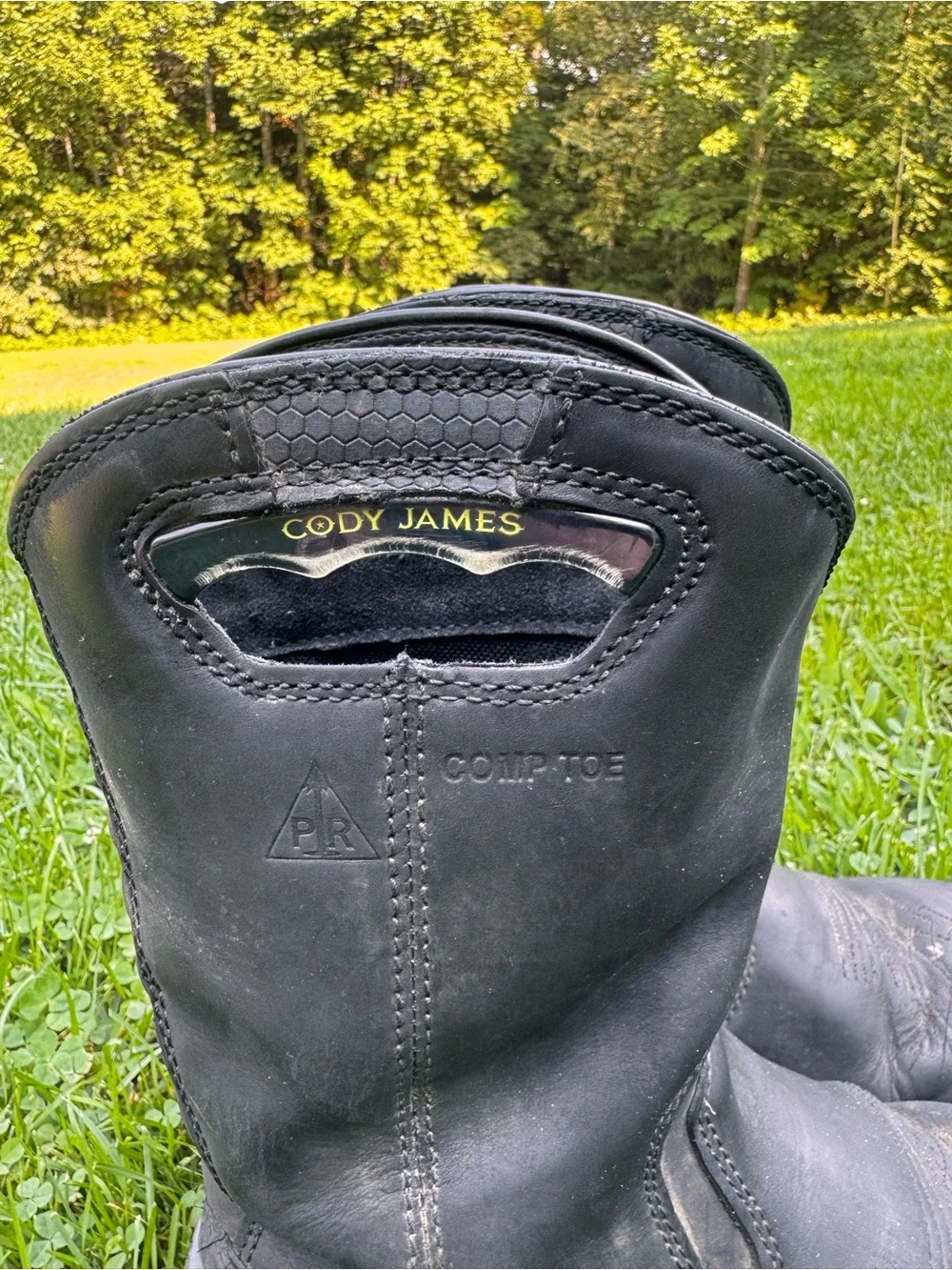 Cody James Men's Black Pull-On Work Boots